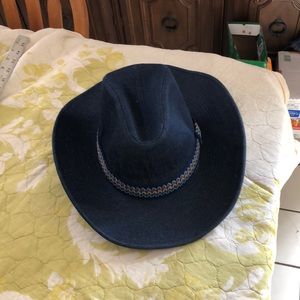 Vintage blue denim cowboy hat-new